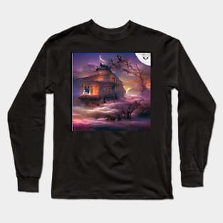 OLD QUIET HOUSE ON HALLOWEEN OR IS IT ? Long Sleeve T-Shirt